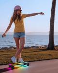 Electric Skateboard with RGB LED & 350W Motor, 27" Eboard with Remote, 4 Riding Modes, Max 10Mph & 10 Miles Range, LED Light-Up Electric Skateboards for Beginners and Teens