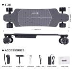 Askate A1 Electric Skateboard with Remote, Long Range Up to 17 Miles, 8 Ply Canadian Maple, Smooth 4-Speed Remote Controller, Suitable for Younger Beginners