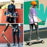Uidter S3 Mini 1B Electric Skateboard, Electric Longboard with Remote and 10S2P 42V Swappable Battery/28 Mph Top Speed/2 * 600W Motors/12 Miles Max Range Electric Longboards for Adults & Beginners