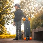 MEEPO Ampboard Electric Skateboard - Ultra-Lightweight 33.74" Drop-Through Deck, 14MPH Max, 9 Miles Range, for Beginners & Commuters Protective Gear & M6c Color Remote
