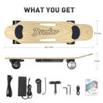 Electric Skateboards, 32 Inch Surf Skateboard with Carving Truck Max Speed 12.5 MPH 350W, 7 Miles Range 4 Speeds Adjustment, Electric Skateboards for Adults Beginners Kids Teens Upgraded