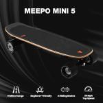 MEEPO Mini Electric Skateboard with Remote, 28 MPH Top Speed, 11 Miles Range,330 Pounds Max Load, Maple Cruiser for Adults and Teens, Mini5