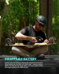 Uditer Electric Skateboards 1 Battery, S3 Electric Longboard with Remote and 10S2P 42V Swappable Battery/28 Mph Top Speed/2 * 600W Motors/12 Miles Max Range Electric Longboards for Adults & Beginners
