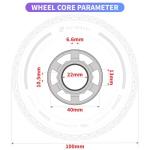 ANTWHEEL All-Terrain Longboard Wheels 100mm Electric Skateboard Wheels 78A high Rebound Urethane Wheels (All-Terrain Wheels)