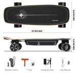 VeyMax Mini 2 Electric Skteboard with Remote, 13-15 Miles Range and 30 Mph Top Speed, 1200W Hub Motor, Electric Skteboards for Adults ＆ Teens Beginners