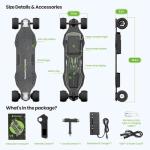 isinwheel V8 Electric Skateboard with Remote, 1200W Brushless Motor, 30 Mph Top Speed, Electric Longboard for Adults ＆Teens