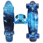 Skateboards Complete Mini Cruiser Retro Skateboard for Kids Boys Youths Beginners 22 Inch(The Starry Sky)