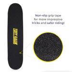 Tony Hawk 31 inch Skateboard, Tony Hawk Signature Series 1, 9-ply Maple Deck Skateboard for Cruising, Carving, Tricks and Downhill, Heavy Metal