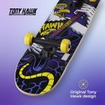 Tony Hawk 31 inch Skateboard, Tony Hawk Signature Series 1, 9-ply Maple Deck Skateboard for Cruising, Carving, Tricks and Downhill, Heavy Metal