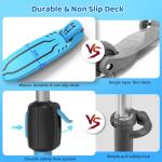 TONBUX Kids Scooter, Light Up 3 Wheel Kick Scooters for Kids 3-12, Folding Scooters with Adjustable Height - Toddler Scooter Lean-to-Steer & Widen Anti-Slip Deck