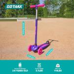 Gotrax KS1 Kids Kick Scooter, LED Lighted Wheels and 3 Adjustable Height Handlebars, Lean-to-Steer & Widen Anti-Slip Deck, 3 Wheel Scooter for Boys & Girls Ages 2-8 and up to 110 Lbs