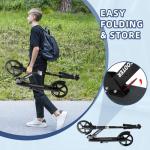 Nattork Kick Scooter for Kids 6+ Years Teens Adults - 220LB Weight Capacity, Front Shock Absorber and Adjustable Handlebar - Smooth Ride with 8" Sturdy Wheels, Ideal for Outdoor Sports Navy