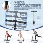 Nattork Kick Scooter for Kids 6+ Years Teens Adults - 220LB Weight Capacity, Front Shock Absorber and Adjustable Handlebar - Smooth Ride with 8" Sturdy Wheels, Ideal for Outdoor Sports Navy