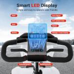 4 Wheel Mobility Scooter for Adults&Seniors, 15 Miles Electric Scooter Up to 300LBS, NFC One-Touch Unlock, Foldable Mobility Scooter for Travel with Dual Keys, Removable Battery, Rotating Seat, White