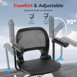 4 Wheel Mobility Scooter for Adults&Seniors, 15 Miles Electric Scooter Up to 300LBS, NFC One-Touch Unlock, Foldable Mobility Scooter for Travel with Dual Keys, Removable Battery, Rotating Seat, White