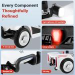 4 Wheel Mobility Scooter for Adults&Seniors, 15 Miles Electric Scooter Up to 300LBS, NFC One-Touch Unlock, Foldable Mobility Scooter for Travel with Dual Keys, Removable Battery, Rotating Seat, White