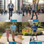 Folding Kick Scooter with Suspension for Adults and Teens – Adjustable Handlebar – Big 200mm Wheels – Lightweight Frame – 250lbs Capacity – Madd Gear Metro Cruise 250