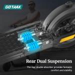 Gotrax Fusion Seat Electric Scooter for Adults, 8.5" Solid Tire Max 14 Miles Range, 15.5/18 Mph 2 Gear Speed Power by 300W Motor, Rear Double Suspension EABS&Disk Brake, Foldable Escooter with Saddle