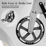 Adult Scooter with Big Wheels | Adjustable Height, Foldable Aluminum Frame | Smooth Ride for Urban Commuting and Outdoor Fun | 300lbs Weight Limit