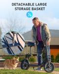 URBANMAX Electric Scooter with Seat, 550W Motor, 18.6MPH Top Speed, 20 Miles Range, Adults Electric Scooter with Large Storage Basket for Pets Dogs and Items，C1S-V1