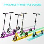 Adult Scooter with Big Wheels | Adjustable Height, Foldable Aluminum Frame | Smooth Ride for Urban Commuting and Outdoor Fun | 300lbs Weight Limit