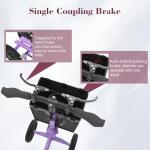 Fvzzin Lightweight Knee Scooter Crutch Alternative, Foldable & Adjustable Knee Scooter for Adults for Foot Surgery, Steerable Knee Walker with Detachable Basket, Includes DIY Stickers-Cream Purple