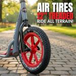 Large Kick Scooter for Adults, Teens & Kids 8-12 with Kickstand – 12" Air-Filled Tires, Wide Deck, Lightweight Steel Frame – Madd Gear Urban Glide (Graphic 1)