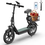 AOVOPRO 500W Electric Scooter with Seat, Max 28Miles 22MPH Commuting E Scooter