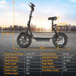 AOVOPRO 500W Electric Scooter with Seat, Max 28Miles 22MPH Commuting E Scooter