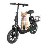 Electric Scooter with Seat for Adults 500W Motor E Scooter W/ Rear Box 14" Tire