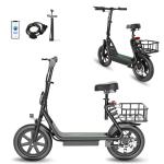 Electric Scooter with Seat for Adults 500W Motor E Scooter W/ Rear Box 14" Tire