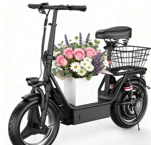 Electric Scooter with Seat 45Miles 30MPH 14" Adjustable Commuting Scooter Gifts