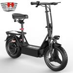 Foldable Electric Scooter 14"Tire 1000W 45Miles w/Seat E-Scooter for Adults Teen
