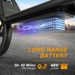 AOVOPRO Electric Scooter for Adults with Seat Range 50Miles, Foldable E-Scooter