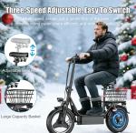 Electric Scooter with Seat 45Miles 30MPH 14" Adjustable Commuting Scooter Gifts