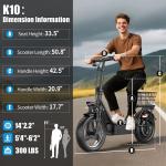 Foldable Electric Scooter 14"Tire 1000W 45Miles w/Seat E-Scooter for Adults Teen