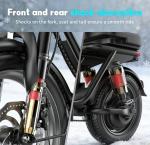 Electric Scooter with Seat 45Miles 30MPH 14" Adjustable Commuting Scooter Gifts