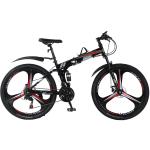 26" Folding Mountain Bike 24-Speed Full Suspension MTB for Men & Women