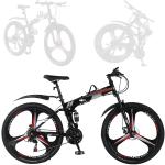 26" Folding Mountain Bike with 24-Speed & Dual Disc Brakes for All Riders