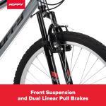 24" Rock Creek Mountain Bike, Fits Riders 4'8" - 5'8", Gray, Adult, Men'S