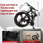 26" Folding Mountain Bike 24-Speed Full Suspension MTB for Men & Women