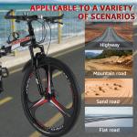 26" Folding Mountain Bike 24-Speed Full Suspension MTB for Men & Women