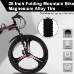 26" Folding Mountain Bike with 24-Speed & Dual Disc Brakes for All Riders