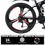 26" Folding Mountain Bike 24-Speed Full Suspension MTB for Men & Women