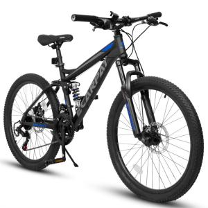 27.5inch Full Suspension Mountain Bike 21 Speed Mechanical Disc Brakes Men Women