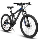 27.5inch Full Suspension Mountain Bike 21 Speed Mechanical Disc Brakes Men Women