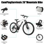 26 inch Mountain Bike for Adults, 21 Speed Lightweight Aluminum Alloy Frame
