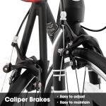 HH HILAND 700C Road Bike, 14 Speeds Sport Bike, Light Weight Aluminum Frame, Racing Bike for Men Women Adult Bicycle Black 49 CM Frame