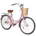 Omelaza 24/26 Inch Beach Cruiser Bike for Adult - High-Carbon Steel Frame Comfortable City Bike with Rear Rack or Basket