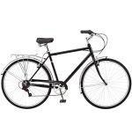 Schwinn Wayfarer Hybrid Bike, 700c Mens and Womens Bike, 7-Speed Hybrid Bicycle, Retro Steel Frame, Front and Rear Linear Pull Brakes, Fenders, Cargo Space, Adult Bicycle